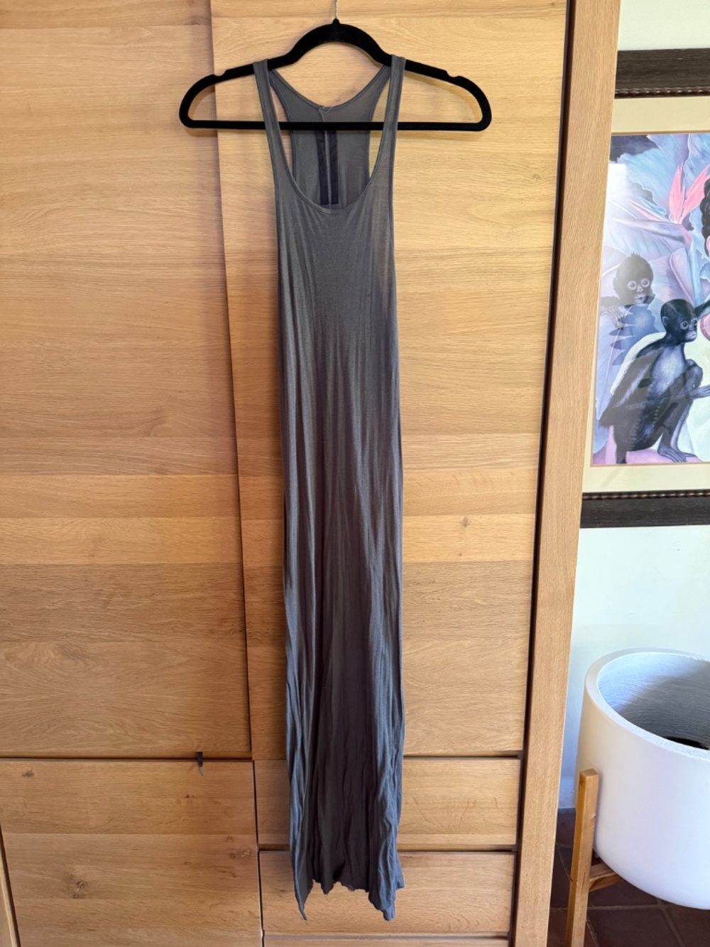 RICK OWENS Darkshadow sheer knit dress